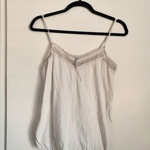 American Eagle Ivory Adjustable Tank Top